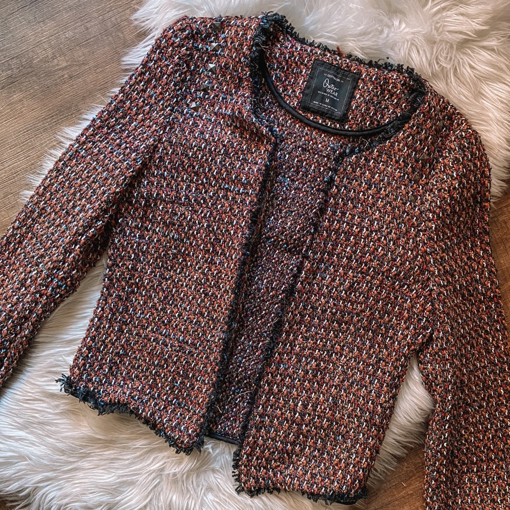 Women’s Houndstooth Black Blazer